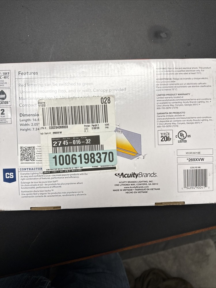 Lithonia Lighting LED Emergency Exit Sign