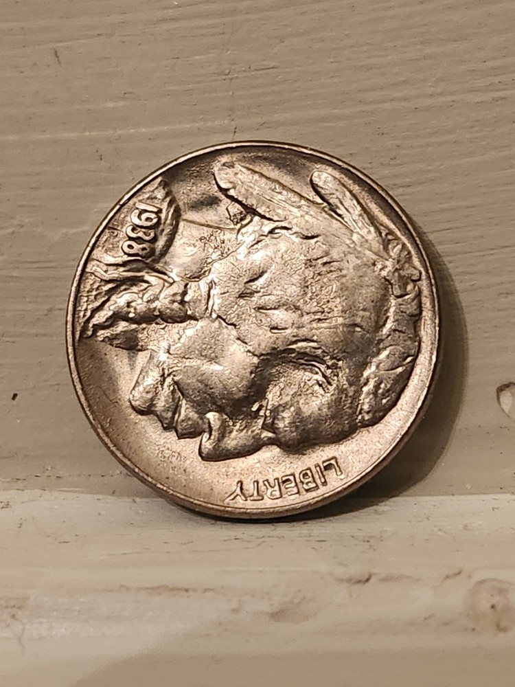 Beautiful 1938d Buffalo In High End MS UNC With Subtle Toning And Sharp Strike.