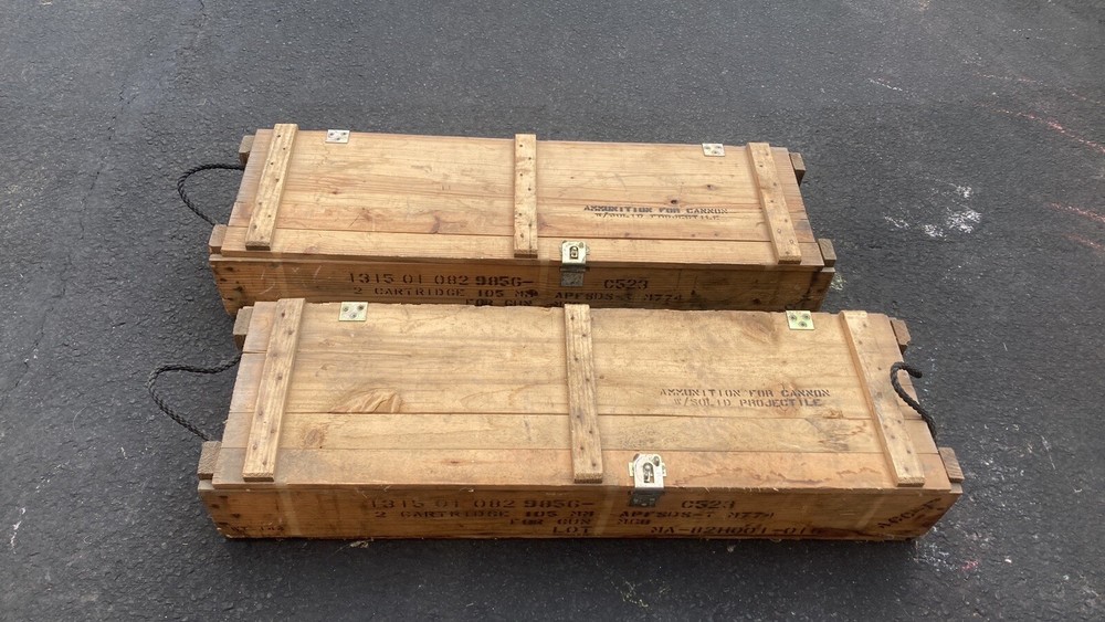 wooden ammunition crates