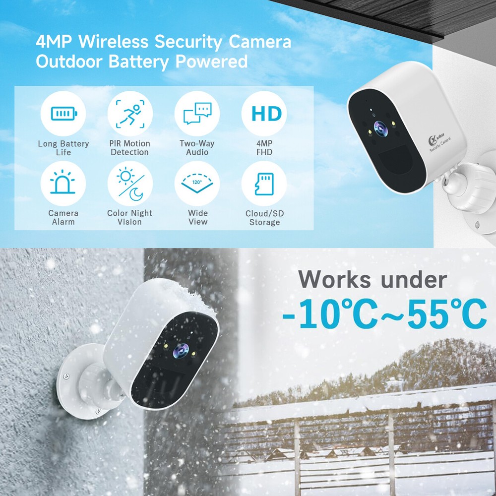 1080P Mini WiFi Camera Wireless Battery Security Camera / Solar Power Camera