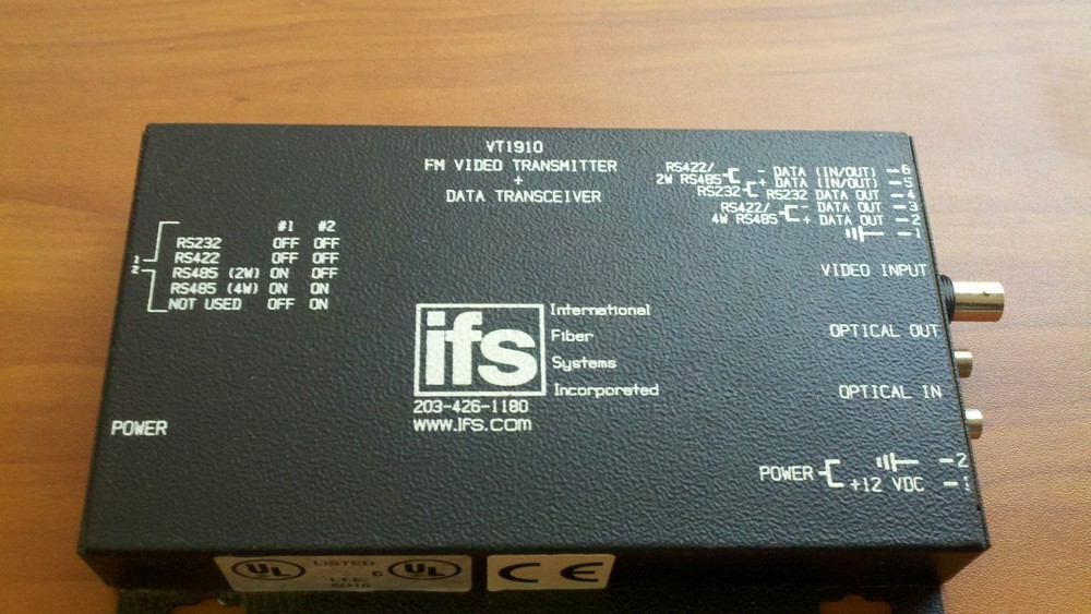 IFS VT1910 FM VIDEO TRANSMITTER + DATA TRANSCEIVER with power supply