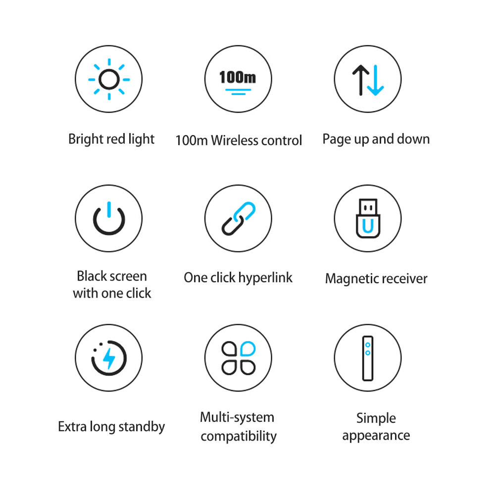 Presentation Pointer 2.4G Demonstration Remote fr PowerPoint K2G0
