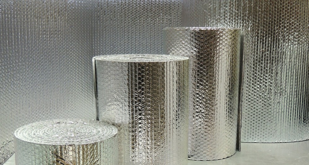 SILVER METALIZED PLASTIC FOIL BUBBLE PACKING REFLECTIVE BAG PACKAGE WRAP 16"X5'