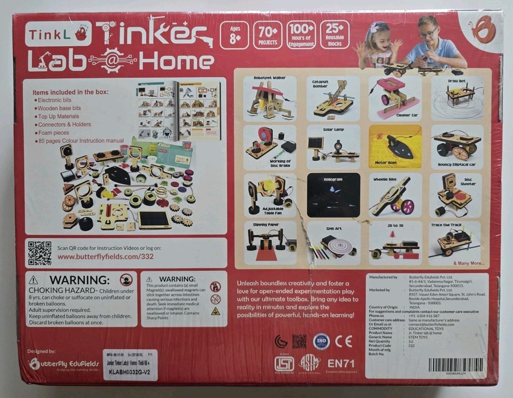 TINKL Tinker Lab at Home 70+ Projects Ages 8+