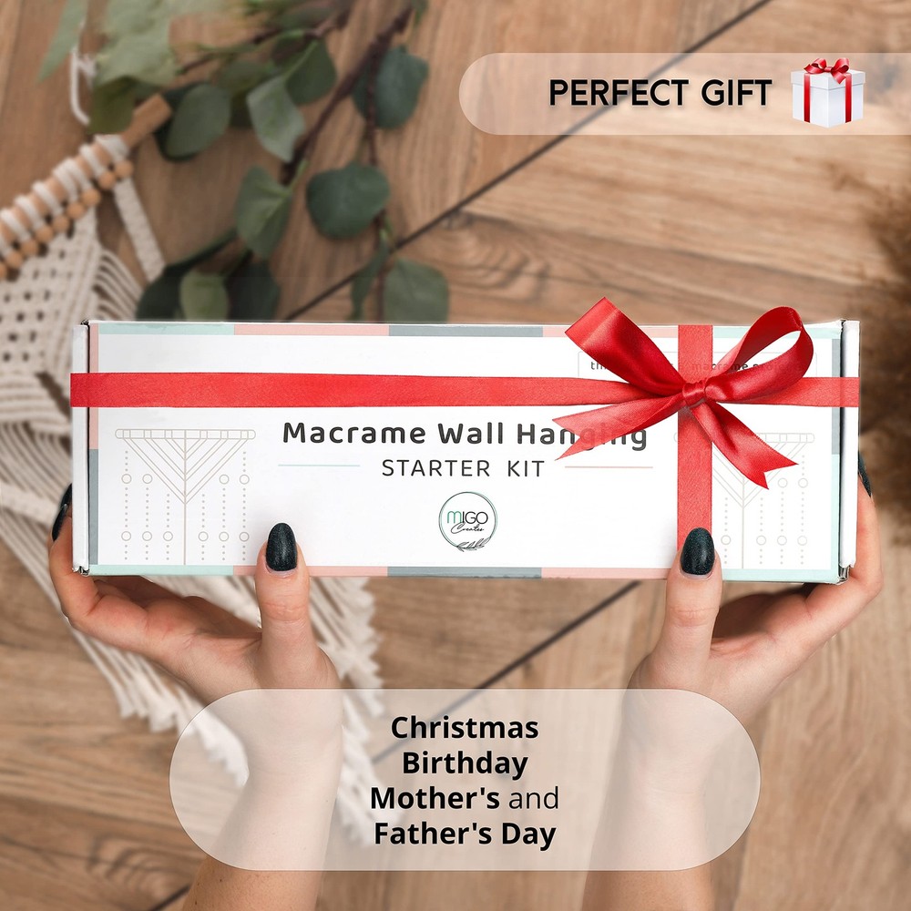 DIY Macrame Kit for Beginners with 9 Macrame Projects Ebook, 115 Pcs Macrame ...