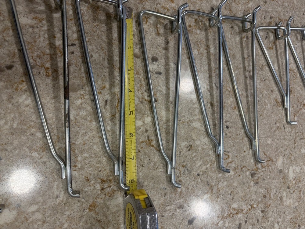 Pegboard Shelf Hooks for 1/4" Peg Board - Shelf Organizer for Workshop or Garage