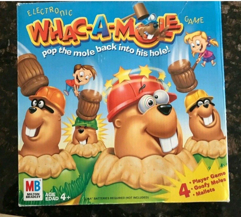 Whac-A-Mole 2004 Electronic Game-Milton Bradley WORKS