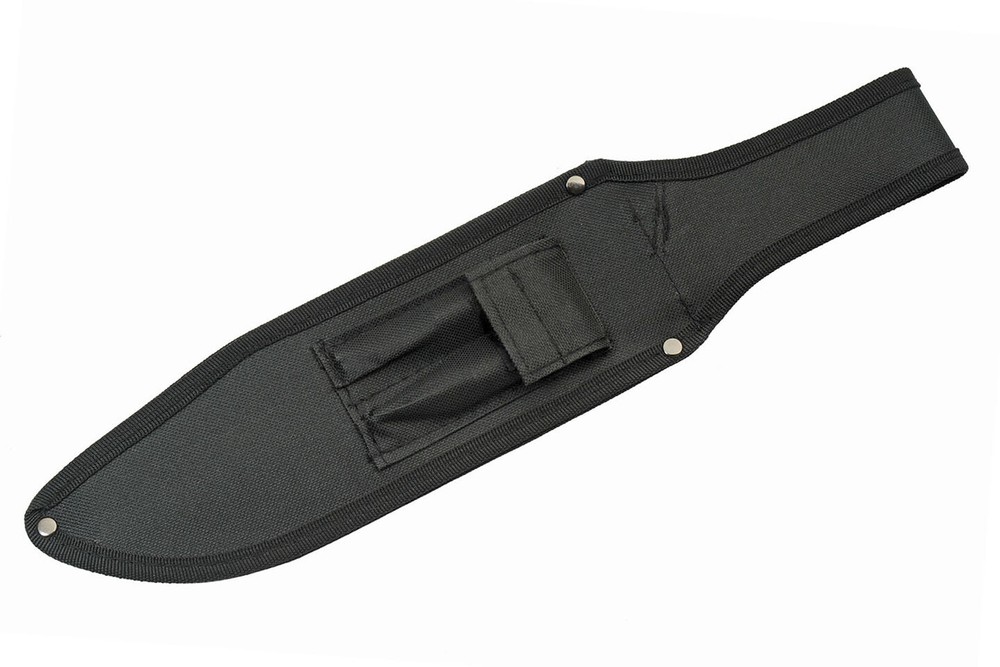 Survival Knife | Clip Point Blade Rubber Handle + Sheath, Flint, Sharpener