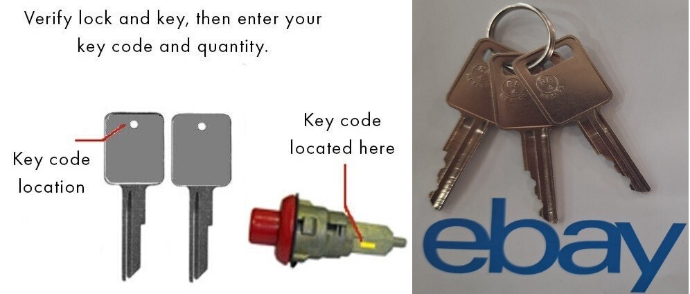 K100  3- New Weather Guard Tool box keys cut to code K100