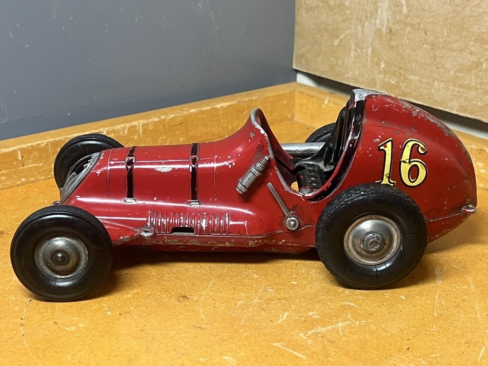 Vintage Roy Cox Thimble Drome Champion Tether Race Car No Engine Blue #16