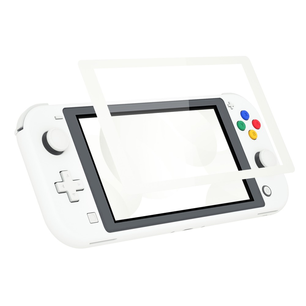 For Nintendo Switch Lite Front & Bottom Shell Screen Protector Buttons Set White