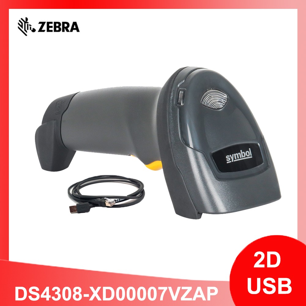 Symbol Zebra DS4308-XD00007VZAP Handheld 1D 2D Barcode Scanner Reader+ USB Cable
