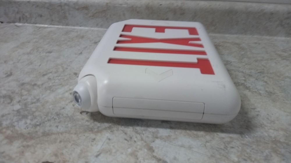 Dual-Lite EVCURW 120/277VAC LED Exit Sign with Emergency Lights (C)