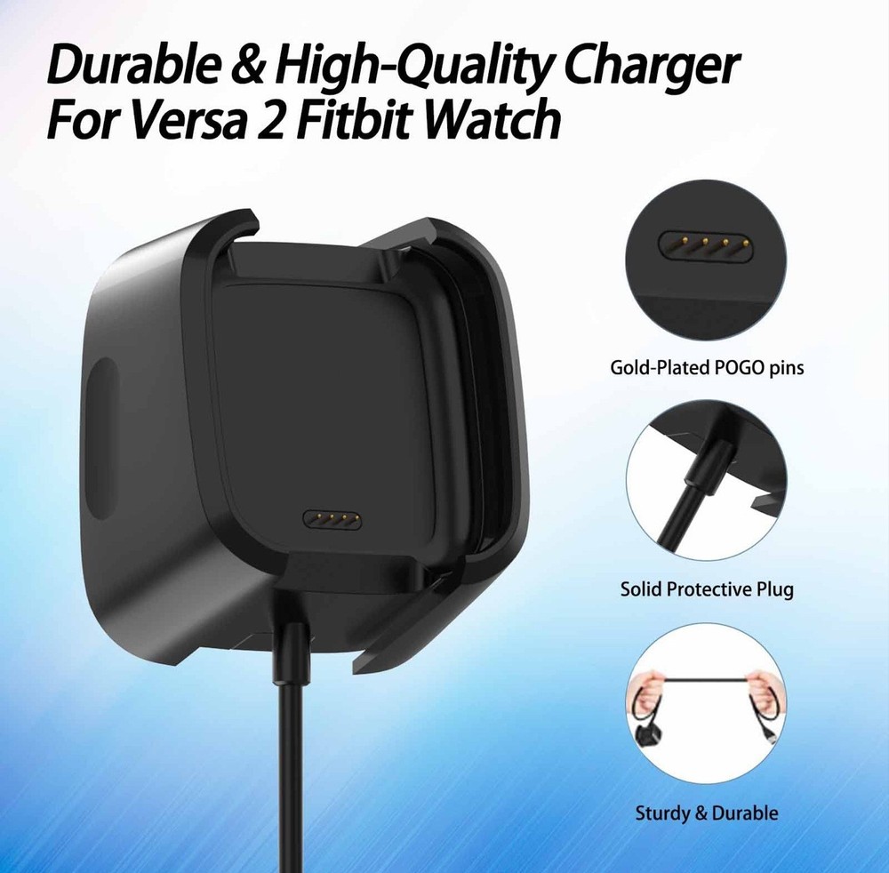 Fitbit Versa & Versa Lite & Versa SE USB Charging Dock Station Cable Charger kit