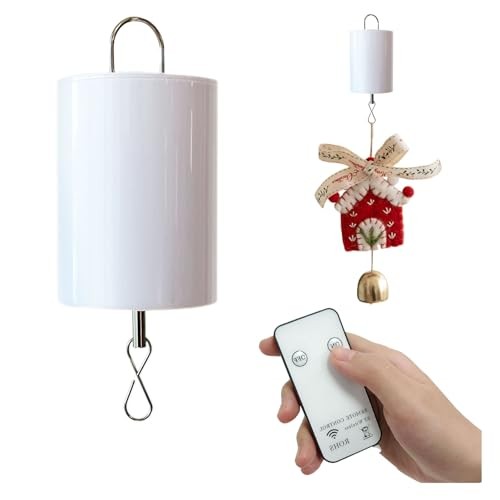 Wind Spinner Motor with Remote | Hanging Display for Wind Chimes, White-20 Rpm