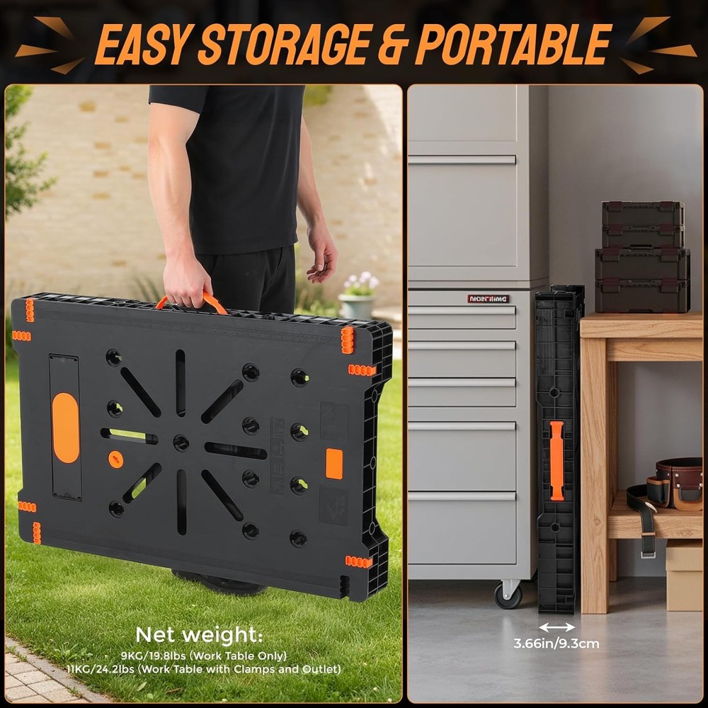 Folding Work Bench Portable Work Table for Garage, Table Saw,Workshop,Home DIY