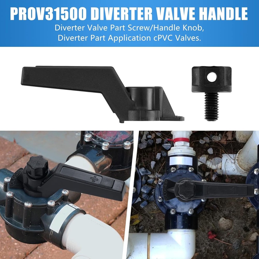 Pool Valve Handle Replacement for praher pool valve handle 2-pack Black