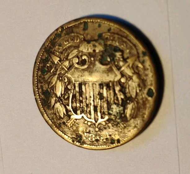 1864 2C Two Cent Piece, Large Motto