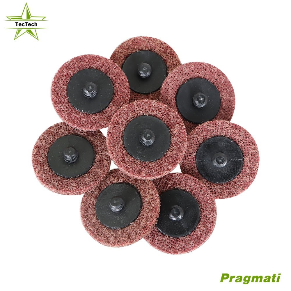 50Pack 2" Medium Surface Conditioning Discs Roll Lock Die Grinder Sanding Pads