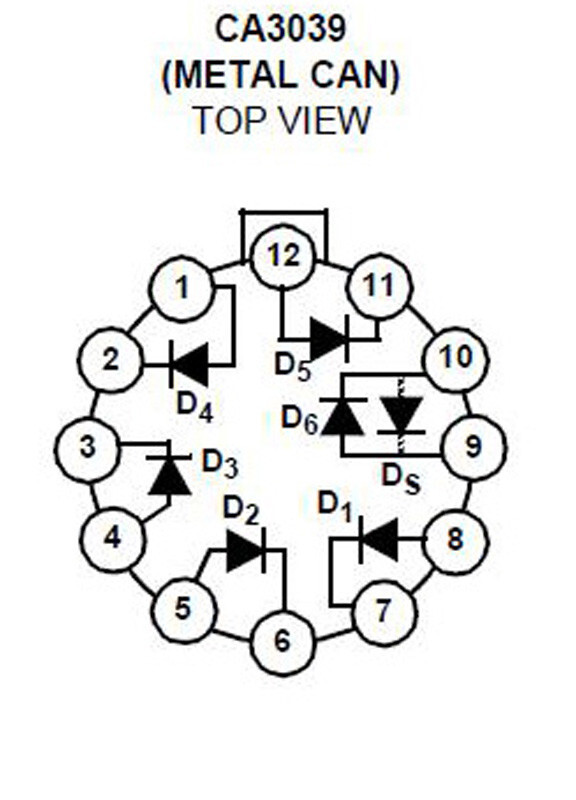 RCA CA3039 Ultra-Fast Low-Capacitance Diode Array IC: New Old Stock