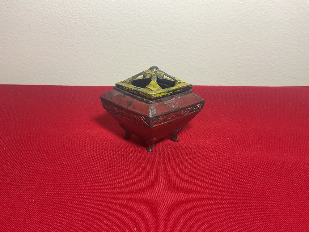 Antique Diamond Shaped Incense Burner 3-1/2"
