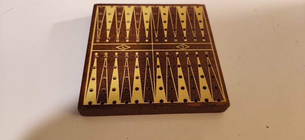 Vintage E.S. Lowe Bookshelf GameCheckers Backgammon, acey-ducey Leather case