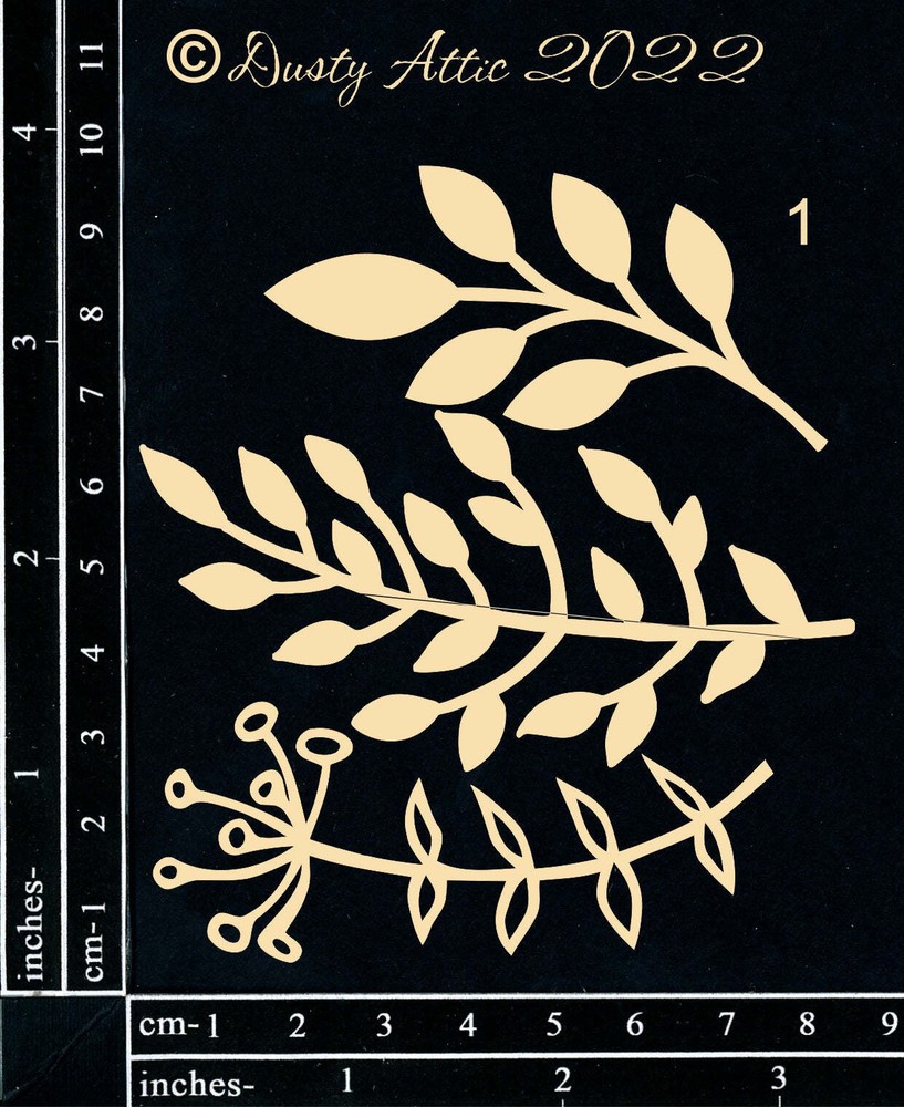 Dusty Attic Chipboard 3x4 - Botanic Mix #1, DA3346