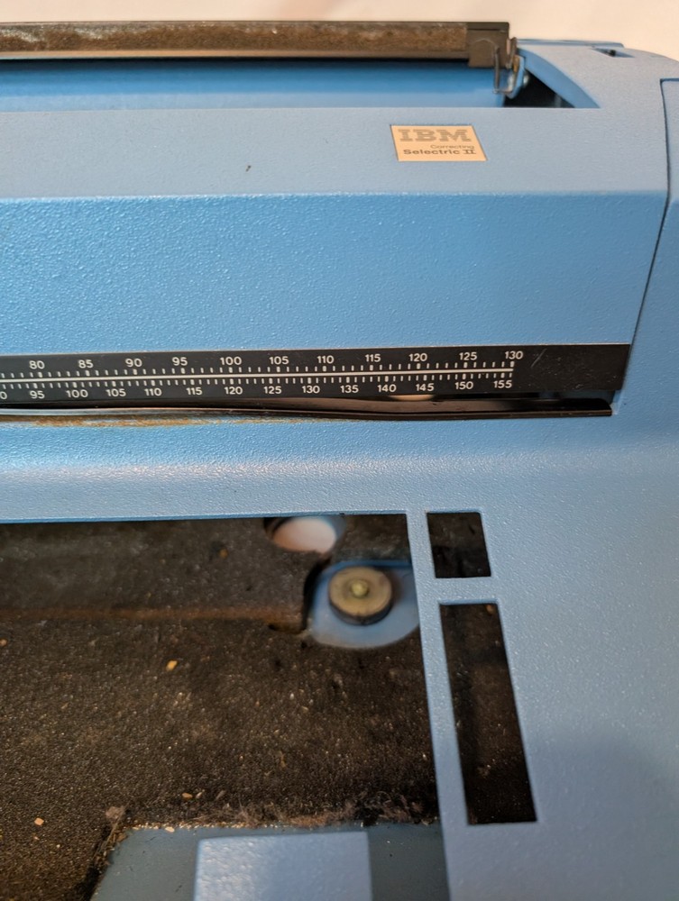 IBM Selectric Typewriter II EMPTY Case shell Blue PARTS ONLY