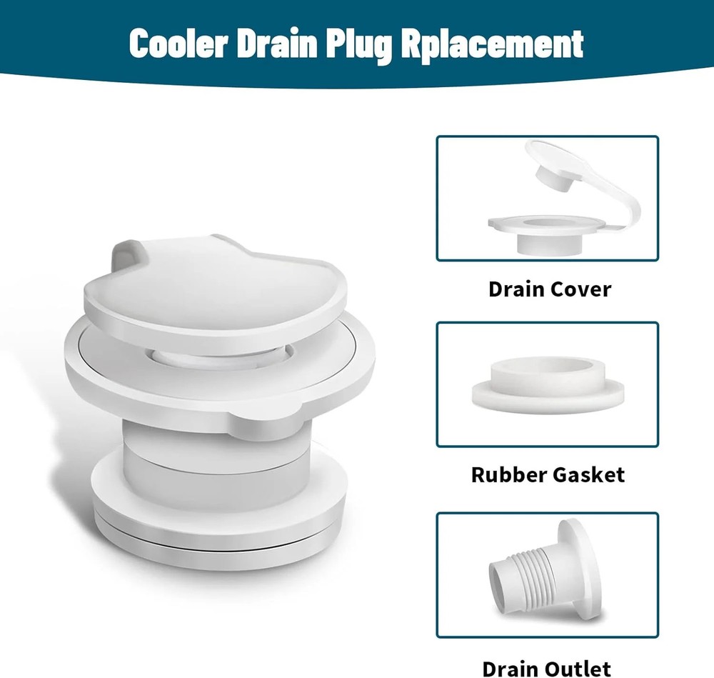 Cooler Drain Plug Replacement for Coleman Cooler Standard Drain Plug Assembly, R