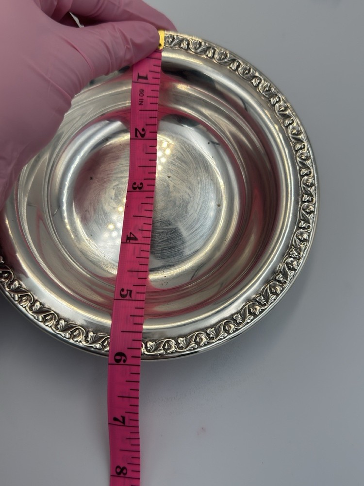 Vintage Lunt Silverplate Bon Bon Bowl Scroll & Bead Pattern M-6B