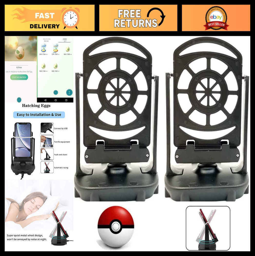 2 Sets Steps Counter for Pokémon Go - Mute Egg Hatcher, Quick Step Device, 4 Pho