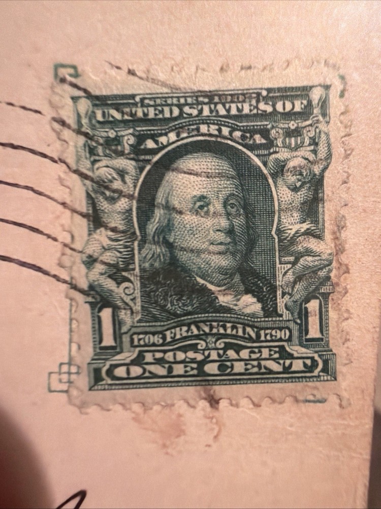 Benjamin Franklin 1706_1790, One Cent Rare Postage Stamp Real Nice
