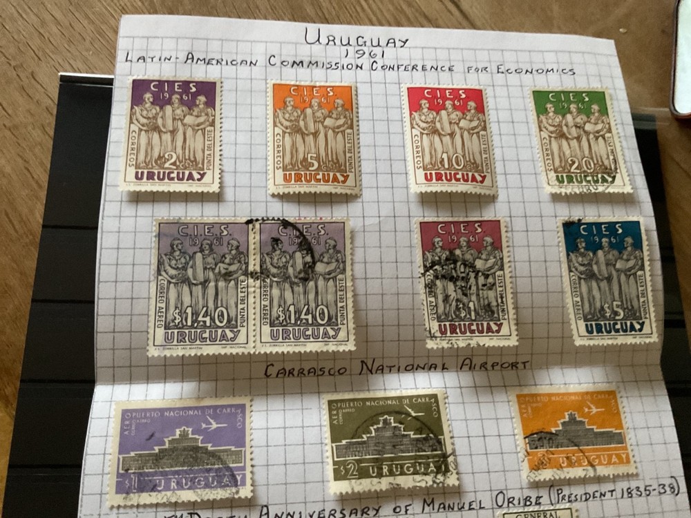 Uruguay folded page stamps B2159