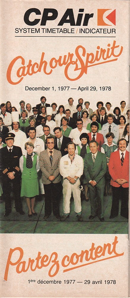 CP Air timetable 1977/12/01