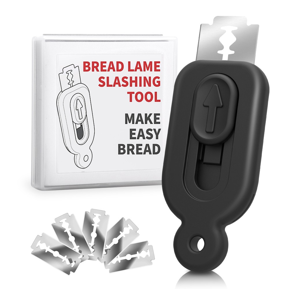 2pack Bread Lame Dough Scoring Tool - Push-Pull Handle for Perfect Bread Scor