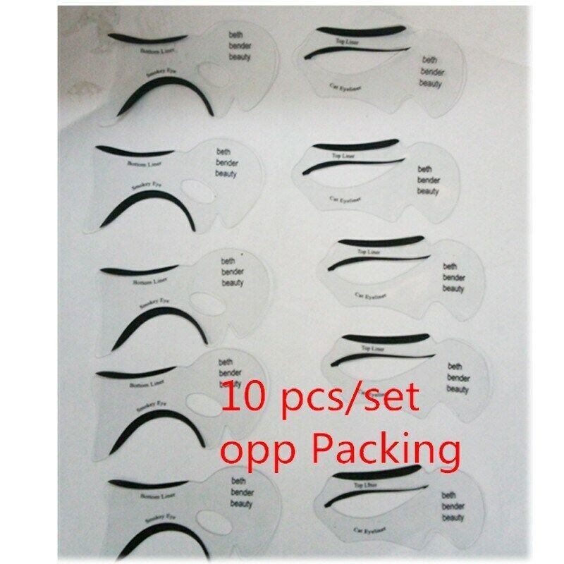 Stencils Eyeliner 10pcs Tool Shaping Template Model Stencil Eyeliner Winged