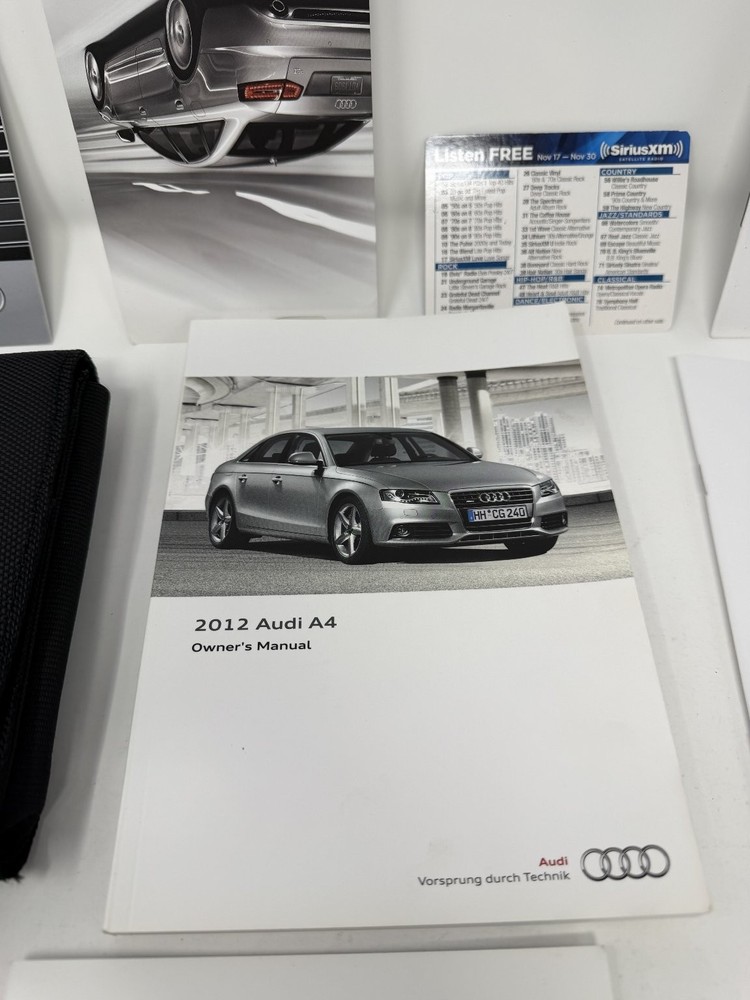 2012 Audi A4 Owners Manual OEM Complete Set