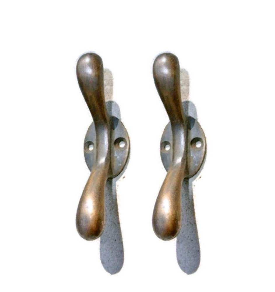 4 solid brass small 3" Hand Cast 7.5cm Cleat Tie Down Rope HooK CURTAINS loop