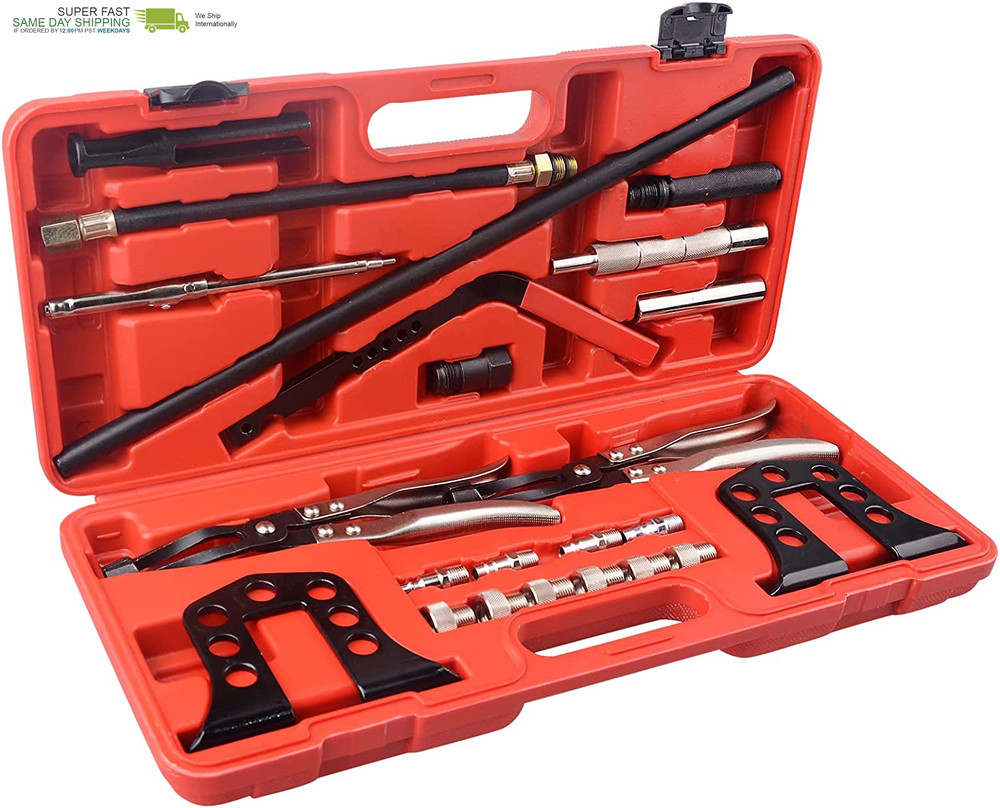 Pro Cylinder Head Service Set Valve Spring Compressor Removal Installer Kit
