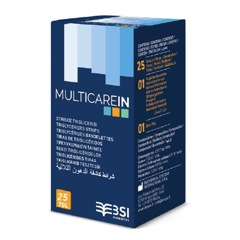 MULTICARE-IN Triglycerides Electrode Test Strips 25 PCS Strips