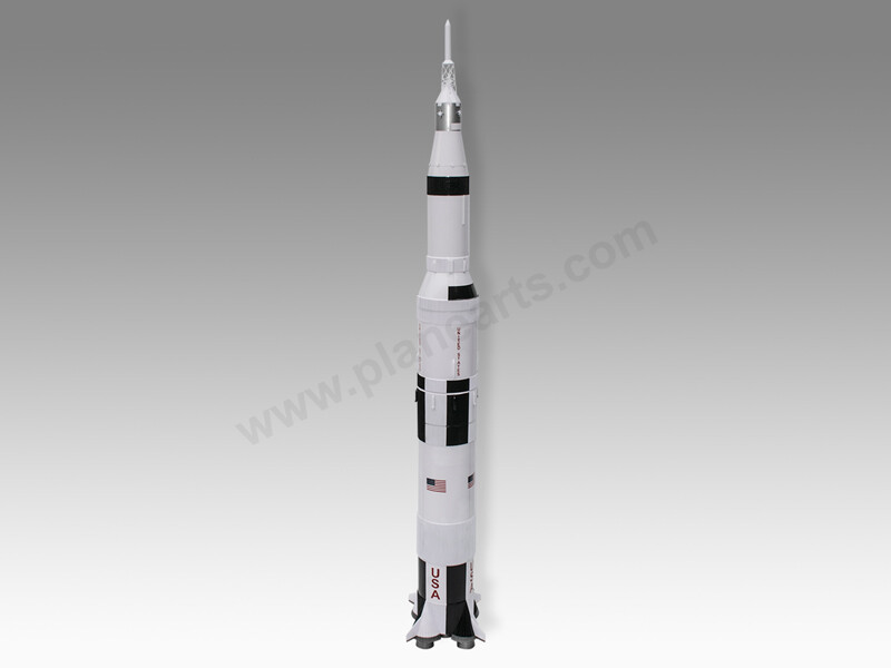 Saturn V NASA Apollo Moon Rocket Solid Wood Handmade Desktop Model