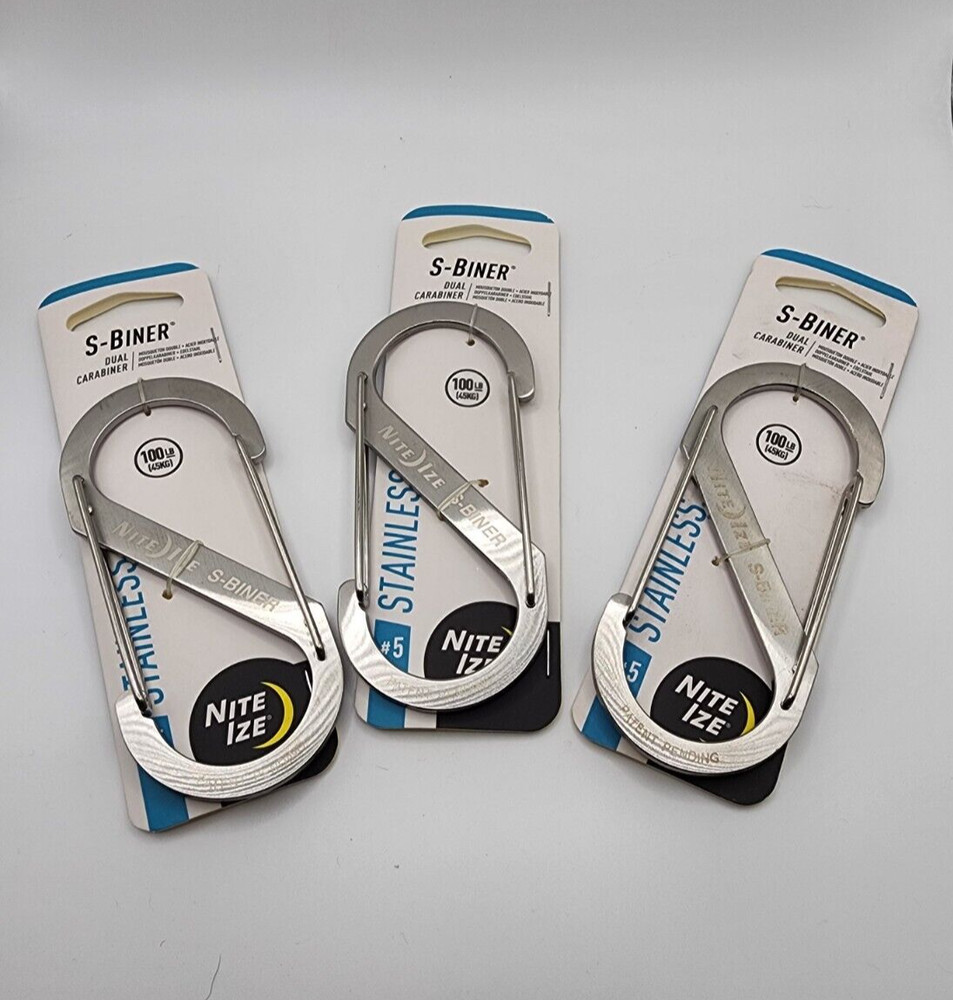 #5 Stainless Steel S-Biner brand new 3 Pack