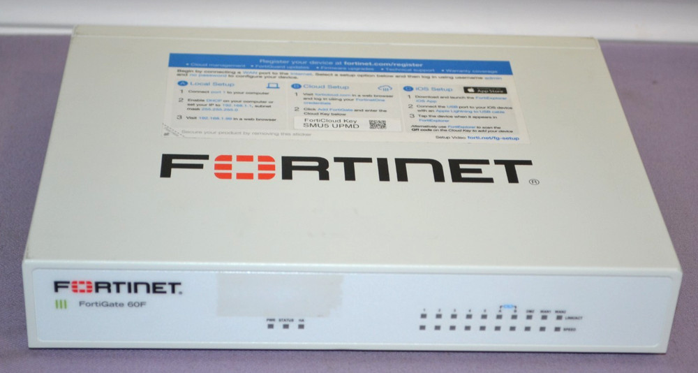 Fortinet FortiGate-60F Network Security Firewall -- No Power Supply