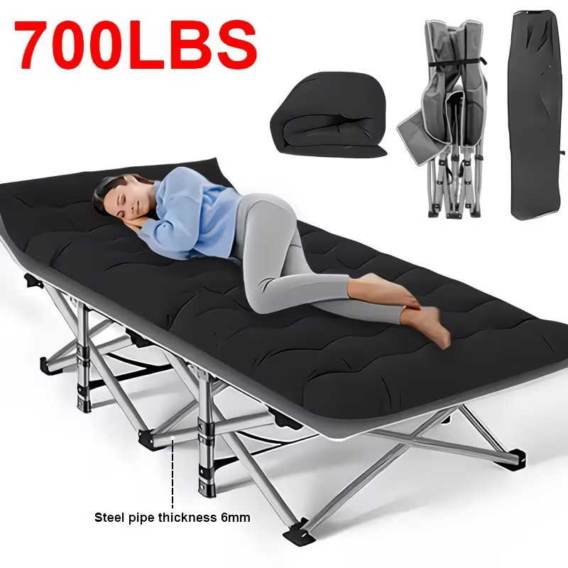 75 Inch Folding Camping Bed Portable Cot 700 Lbs Capacity