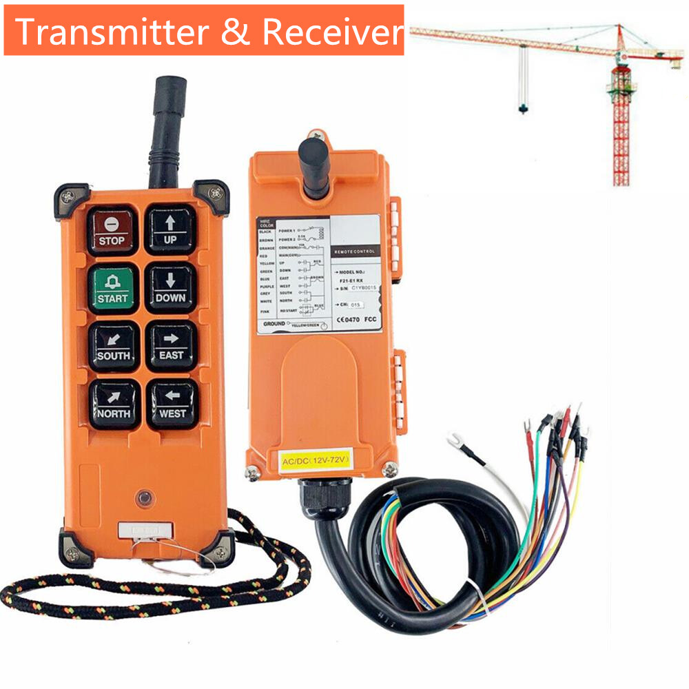 Wireless Crane Remote Control Transmitter + Receiver Channel Radio Durable