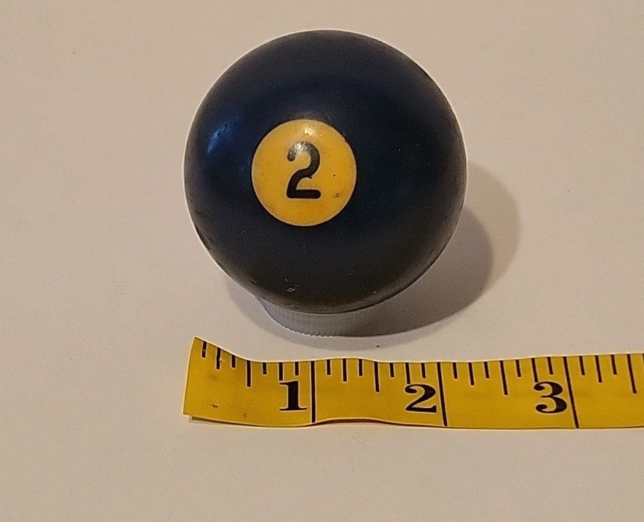 Vintage No. 2 Solid Blue Pool Ball Billiard 2" Replacement (I)