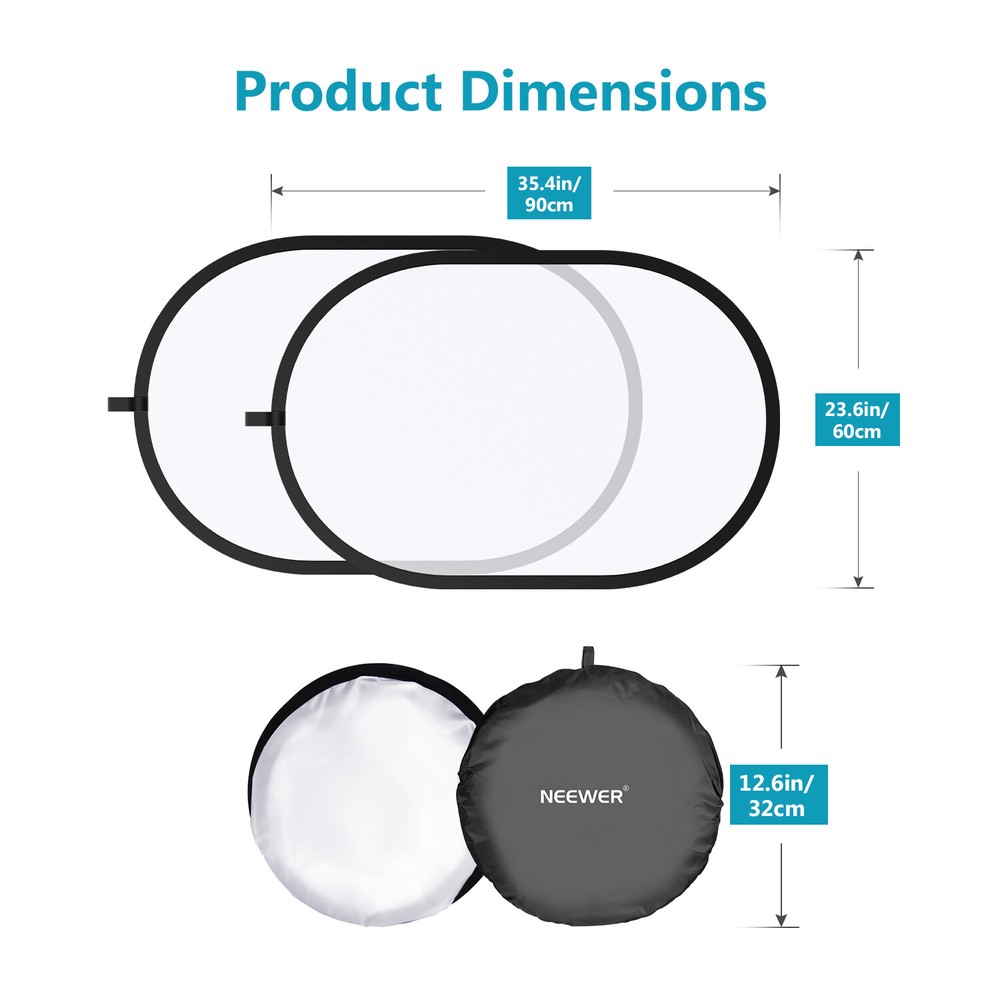 Neewer Photography Studio Lighting Reflector Pop-out Foldable Soft Diffuser Disc