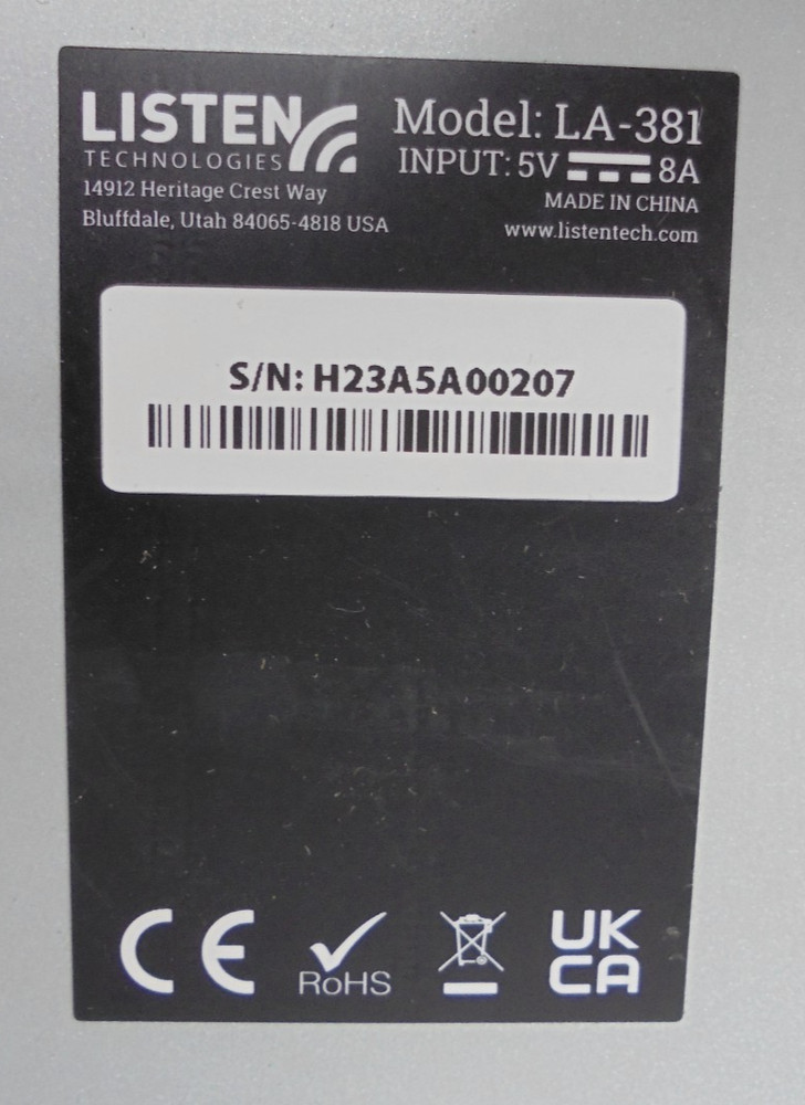 Listen Technologies LA-381 12 Unit Charging Station