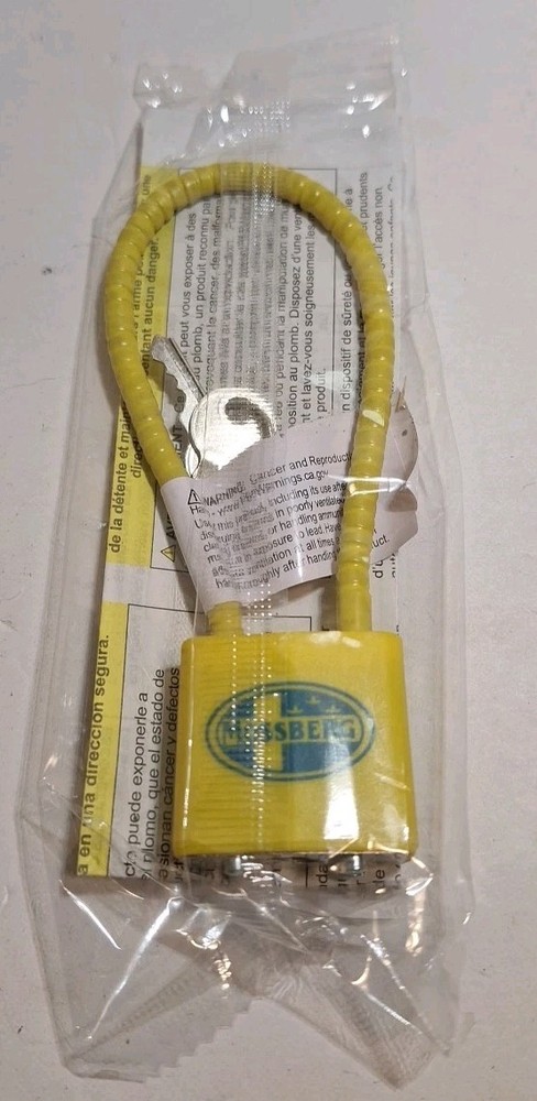 Mossberg Yellow Cable GUN Lock  With Instructions, 2 Keys  NEVER OPENED New