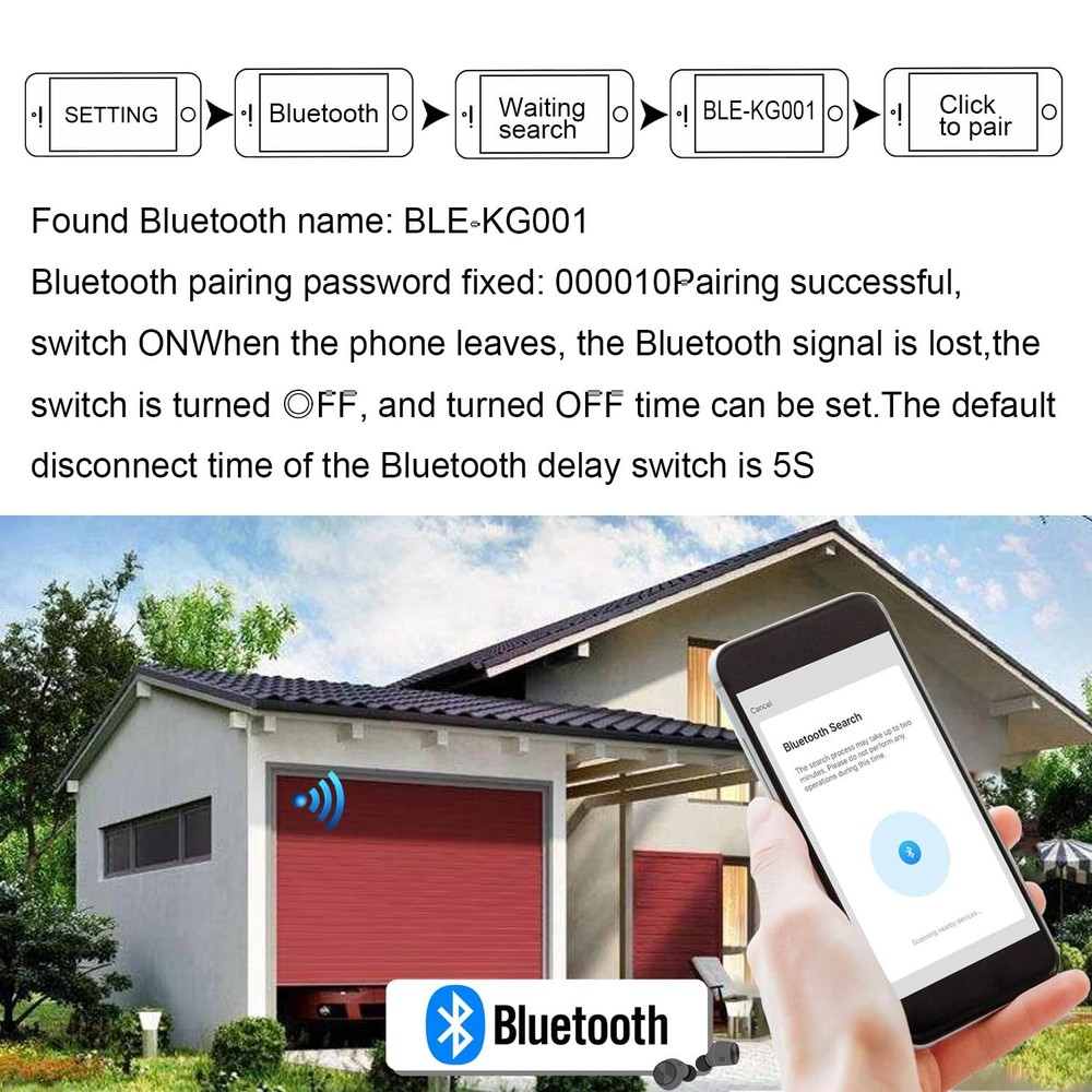 DC12V Wireless Remote Switch,Bluetooth Remote Control Switch DC12-76V,High Po...